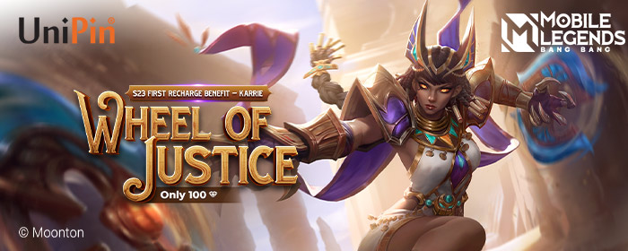 Karrie “Wheel of Justice’ S23 First Recharge Bonus-Only 100 Diamonds! (MY)